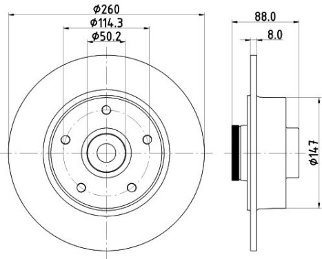 Brake discs 8DD 355 123-311 Hella