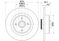 Brake discs 8DD 355 123-331 Hella