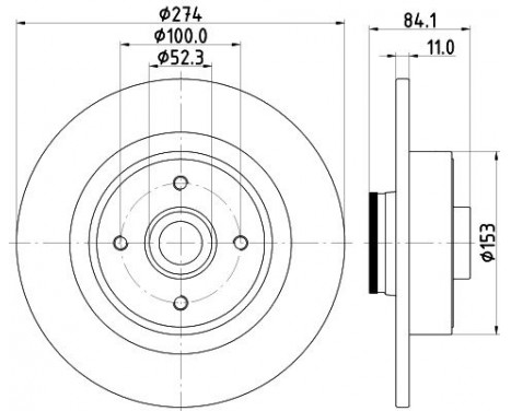 Brake discs 8DD 355 123-331 Hella
