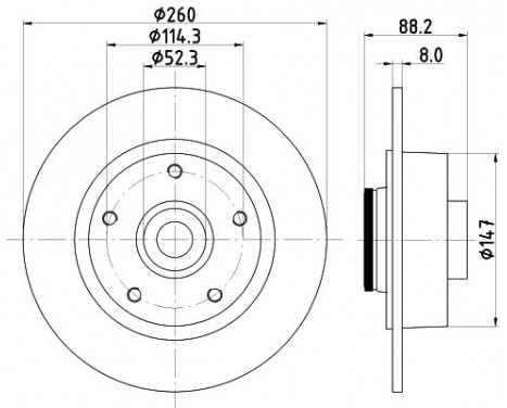 Brake discs 8DD 355 123-341 Hella