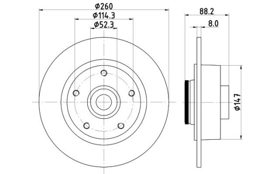 Brake discs 8DD 355 123-341 Hella