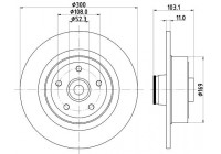 Brake discs 8DD 355 123-361 Hella