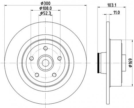 Brake discs 8DD 355 123-361 Hella