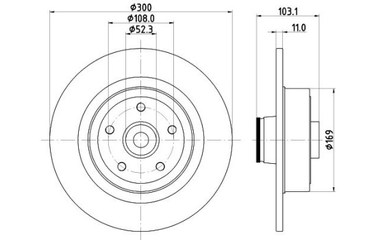 Brake discs 8DD 355 123-361 Hella
