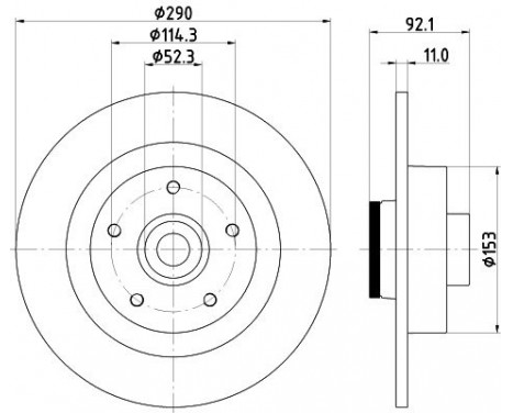 Brake discs 8DD 355 123-371 Hella