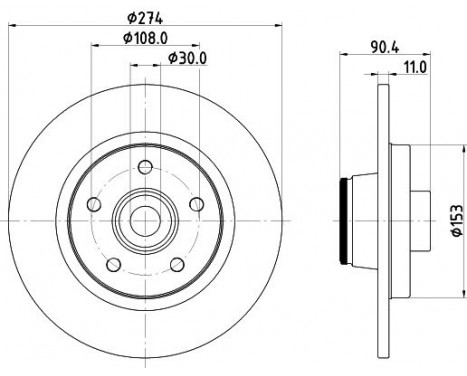 Brake discs 8DD 355 123-421 Hella