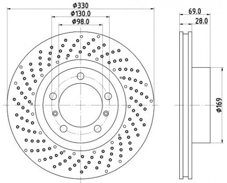 Brake discs 8DD 355 125-021 Hella