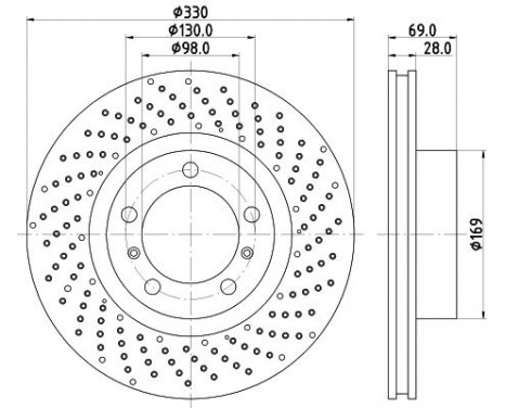 Brake discs 8DD 355 125-031 Hella