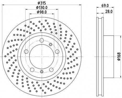 Brake discs 8DD 355 125-061 Hella