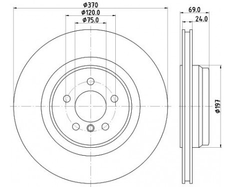 Brake discs 8DD 355 125-091 Hella