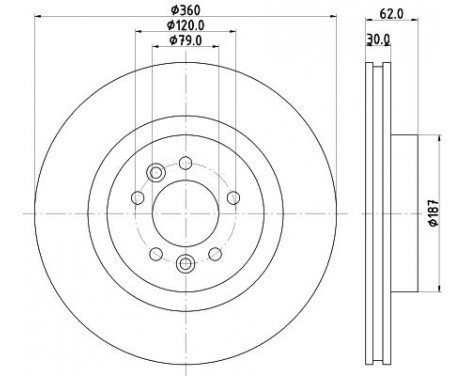 Brake discs 8DD 355 125-251 Hella