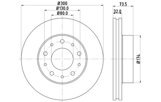 Brake discs 8DD 355 125-261 Hella