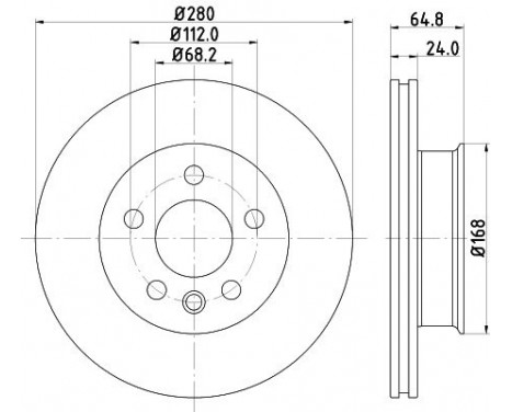 Brake discs 8DD 355 127-061 Hella