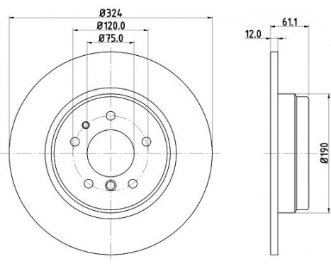 Brake discs 8DD 355 127-111 Hella