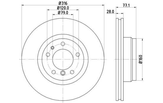 Brake discs 8DD 355 127-161 Hella