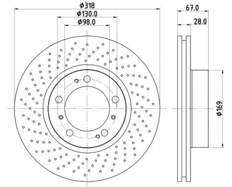 Brake discs 8DD 355 127-501 Hella