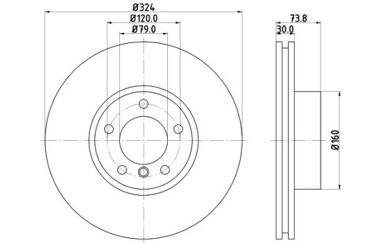Brake discs 8DD 355 127-621 Hella