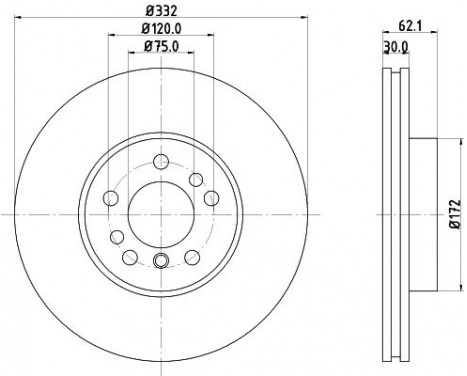 Brake discs 8DD 355 127-631 Hella