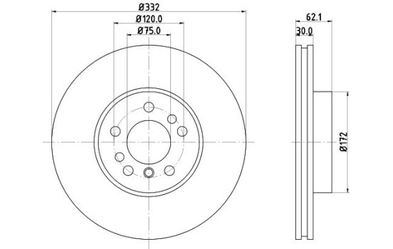 Brake discs 8DD 355 127-631 Hella