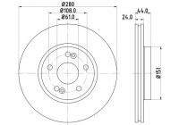 Brake discs 8DD 355 127-741 Hella