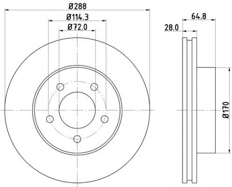 Brake discs 8DD 355 127-901 Hella