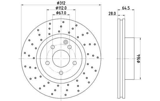 Brake discs 8DD 355 127-941 Hella