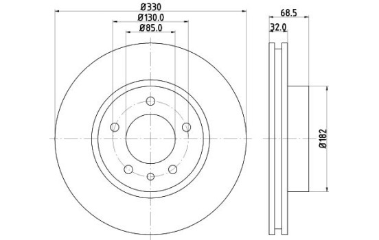 Brake discs 8DD 355 128-041 Hella