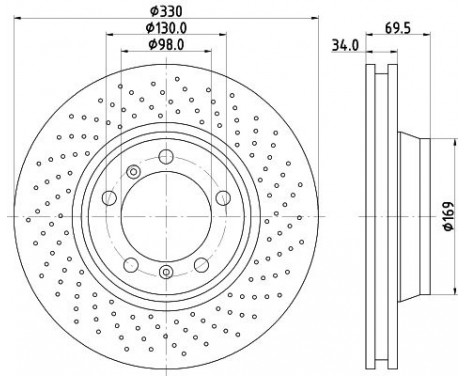 Brake discs 8DD 355 128-571 Hella