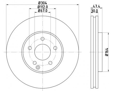 Brake discs 8DD 355 128-641 Hella