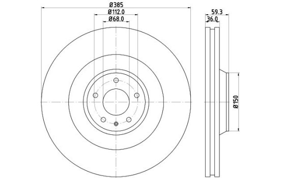Brake discs 8DD 355 129-031 Hella