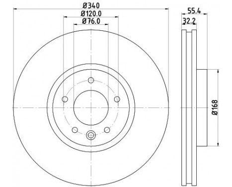 Brake discs 8DD 355 129-251 Hella