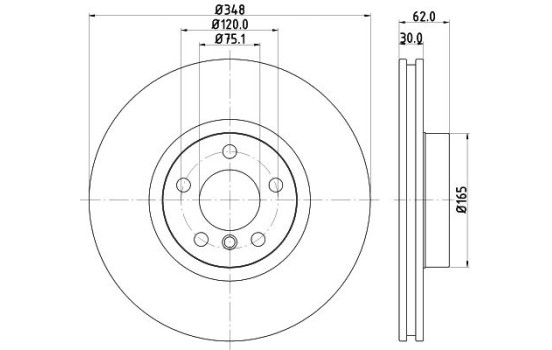 Brake discs 8DD 355 129-301 Hella