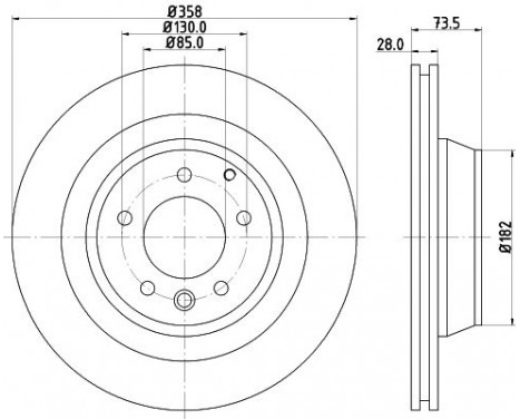 Brake discs 8DD 355 129-721 Hella