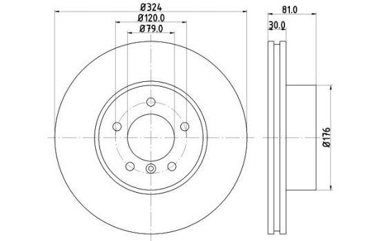 Brake discs 8DD 355 129-771 Hella