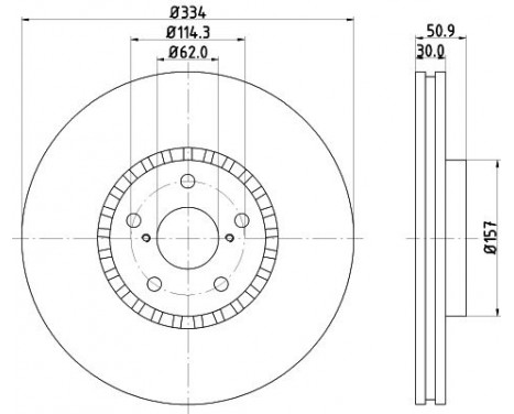 Brake discs 8DD 355 129-841 Hella