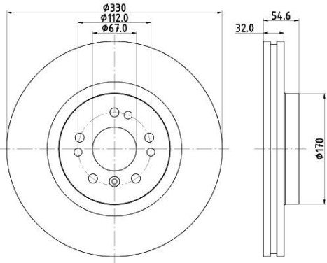 Brake discs - HC 8DD 355 128-581 Hella, Image 4