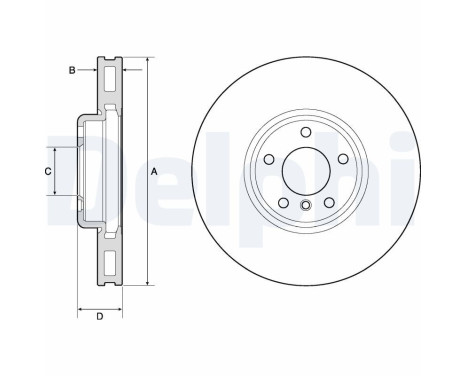 DISQUE DE FREIN PEINT UNITAIRE BG9156C Delphi