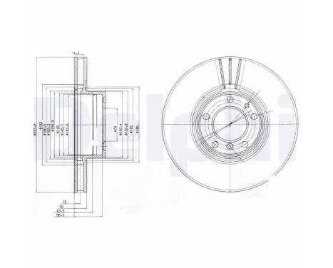 DISQUE DE FREIN UNITAIRE BG9005 Delphi
