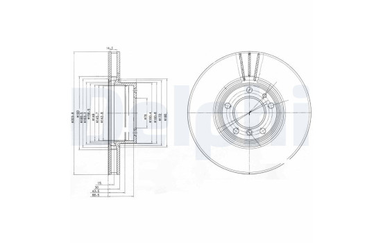 DISQUE DE FREIN UNITAIRE BG9005 Delphi