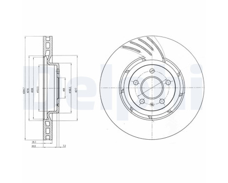 DISQUE DE FREIN UNITAIRE BG9052 Delphi