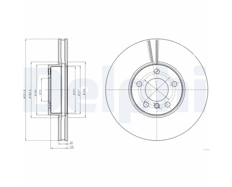 DISQUE DE FREIN UNITAIRE BG9061 Delphi