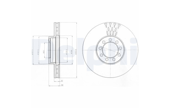 DISQUE DE FREIN UNITAIRE BG9062 Delphi