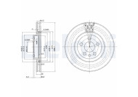 JEU DE 2 DISQUES DE FREIN BG2844 Delphi