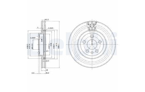 JEU DE 2 DISQUES DE FREIN BG2844 Delphi