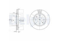 JEU DE 2 DISQUES DE FREIN BG2871 Delphi