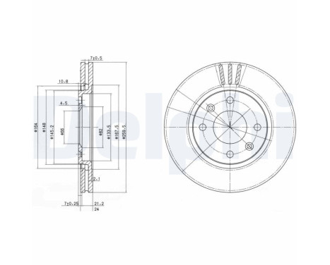 JEU DE 2 DISQUES DE FREIN BG2871 Delphi