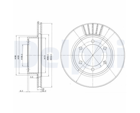 JEU DE 2 DISQUES DE FREIN BG3535 Delphi