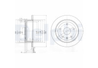 JEU DE 2 DISQUES DE FREIN BG3554 Delphi