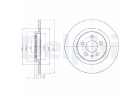 JEU DE 2 DISQUES DE FREIN BG3741 Delphi