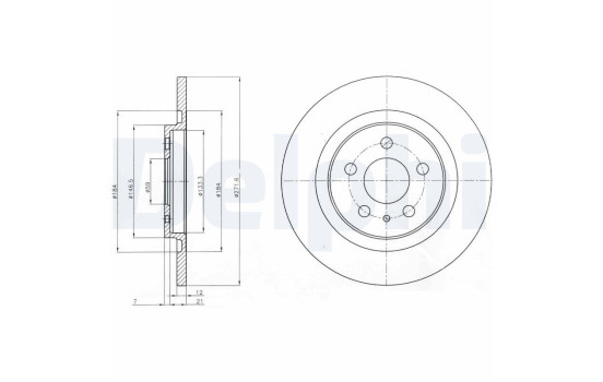 JEU DE 2 DISQUES DE FREIN BG3741 Delphi